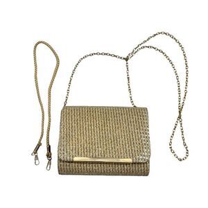 Ladies Blush Evening Brand Gold Evening Bag with Interchangeable Straps